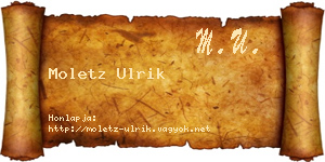 Moletz Ulrik névjegykártya